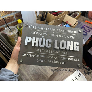 bảng công ty, bảng số nhà chất liệu cao cấp bền đẹp sang trọng nhiều kích thước
