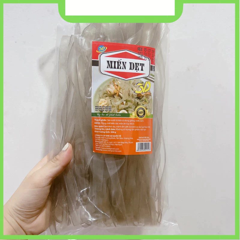 Miến Dẹt Bản To 3D 300g | Shopee Việt Nam