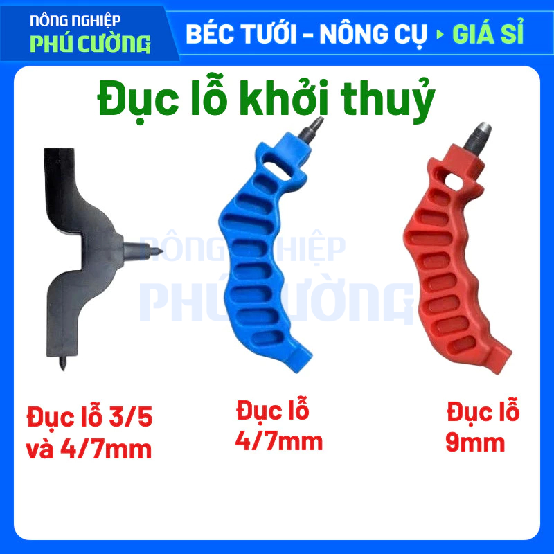 Dùi đục lỗ ống LDPE 5mm, 7mm , 9mm, đục lỗ cho khởi thủy 6mm ra dây 6mm ...