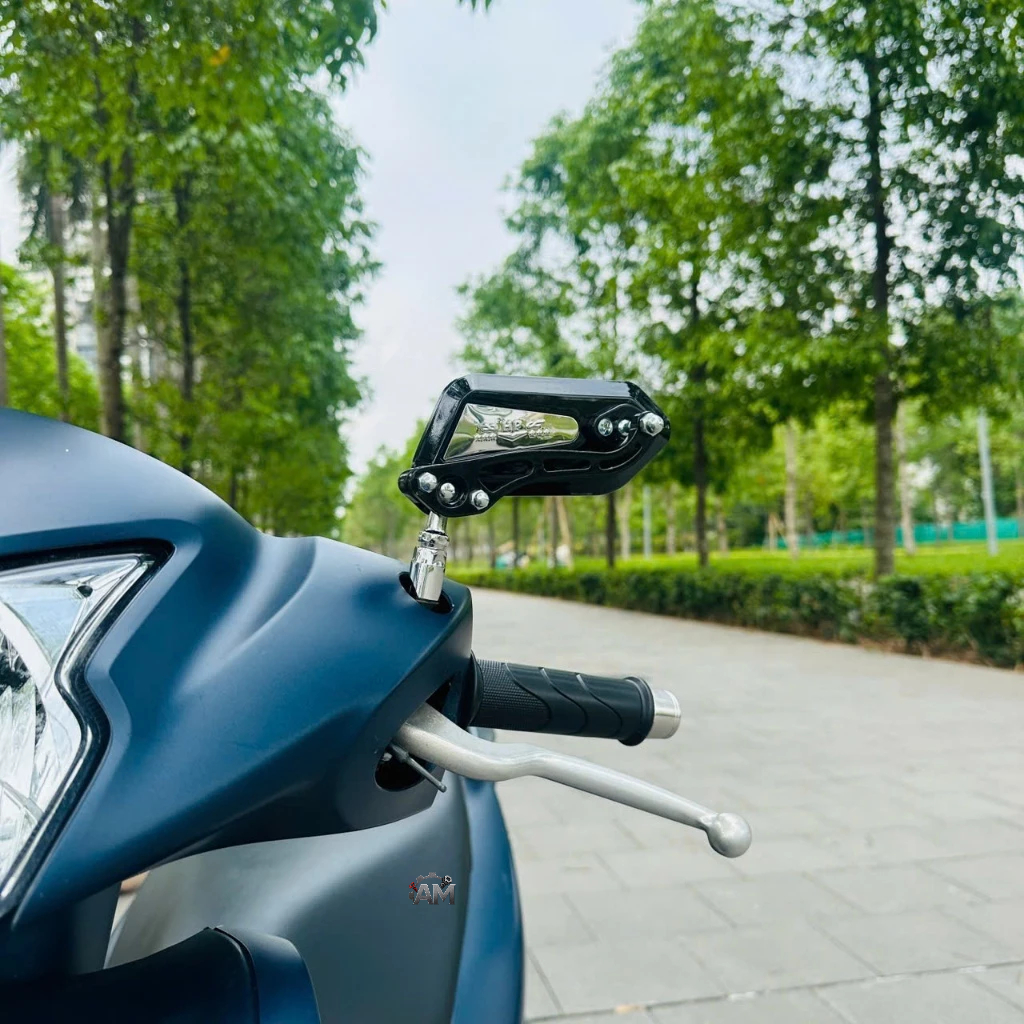 Kiếng Chiếu Hậu / Gương lá kiểu Đen- Mặt kính trắng- Lắp Cho Tất Cả Dòng Xe Máy- Xoay chiều lắp cả 2 bên