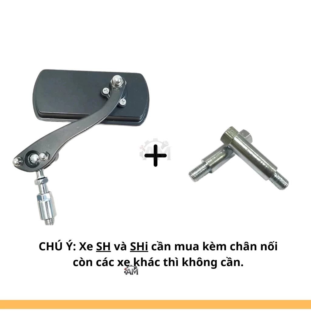 Kính chiếu hậu, gương gù, gương kiểu- Làm bằng nhôm sơn đen-Mặt kính phủ nano chống lóa