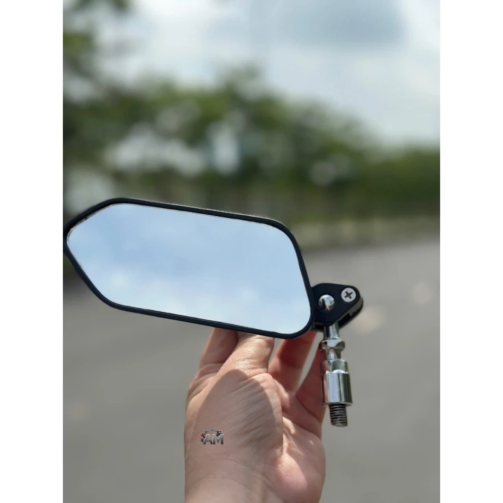 Kính chiếu hậu, gương gù, gương kiểu- Làm bằng nhôm sơn đen-Mặt kính phủ nano chống lóa