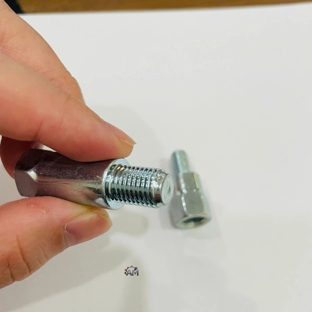 Ốc nối chân gương, kiếng ren thuận - chuyển ren chân gương kiếng - ốc nâng chân gương