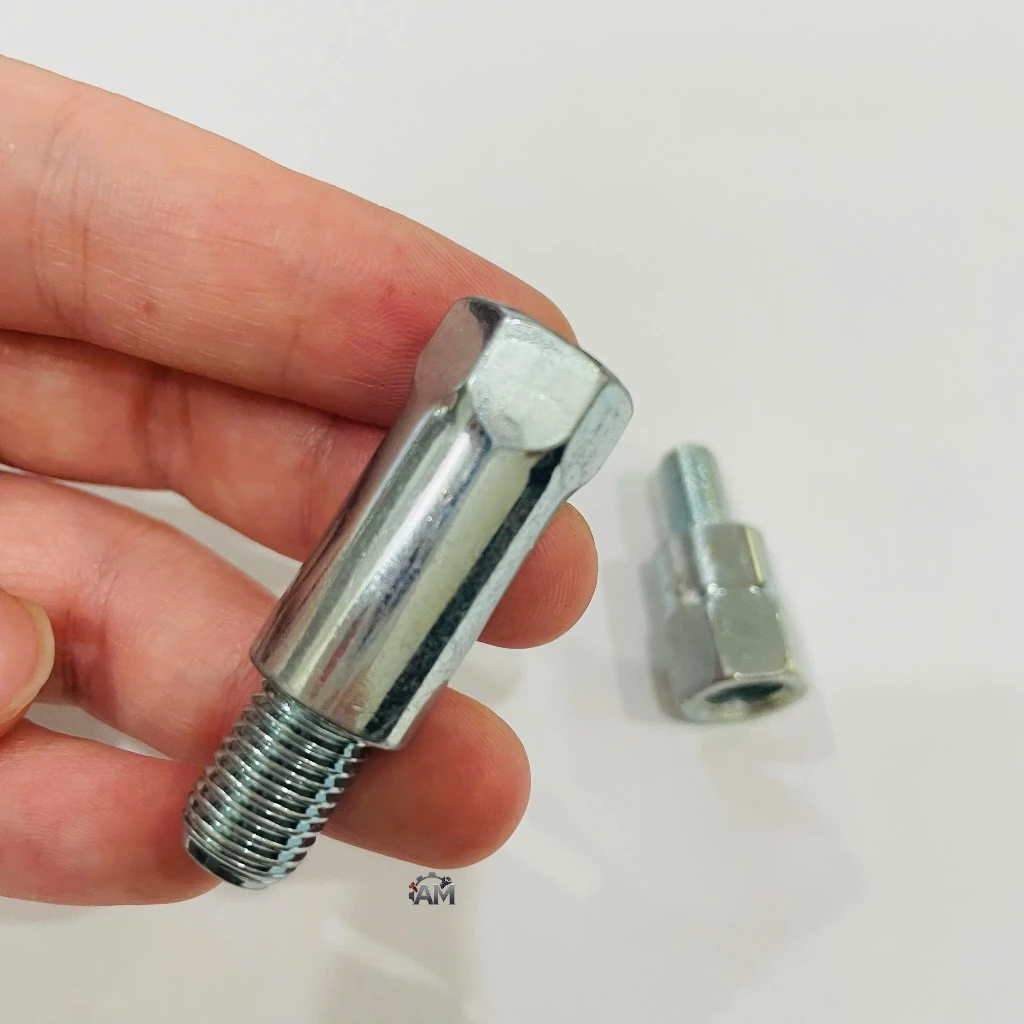 Ốc nối chân gương, kiếng ren thuận - chuyển ren chân gương kiếng - ốc nâng chân gương