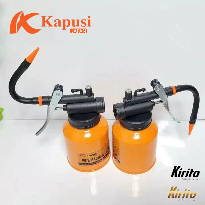 Bình Châm Nhớt Kapusi 250ML Sắt & Nhựa Trong,Bình Vịt Tra Dầu Chuyên Dụng Cho Garage Xưởng Sửa Chữa