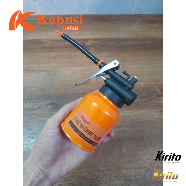 Bình Châm Nhớt Kapusi 250ML Sắt & Nhựa Trong,Bình Vịt Tra Dầu Chuyên Dụng Cho Garage Xưởng Sửa Chữa