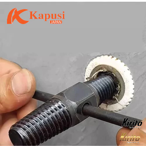 Kapusi – Mũi Tháo Ống Nước Bị Gãy 2 Đầu + Tay Vặn | Thép Cứng, Bền, Dễ Dùng