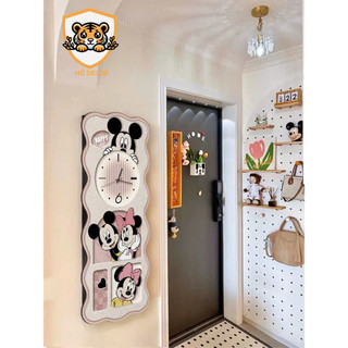 CHỈ GIAO HÀ NỘI- Gương trượt cao cấp kết hợp tranh đồng hồ treo tường, gương tulip, mickey, tom & jerry, bearbrich decor