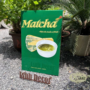 Standee chữ A uốn công 40*60cm in UV 2 mặt, trang trí quán cafe - LamDecor Miễn Phí Thiết Kế