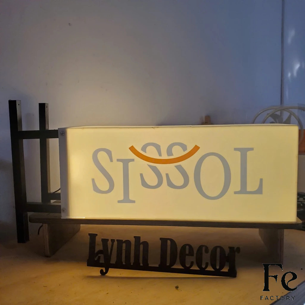 Hộp đèn Mica LIGHTBOX đèn led,treo tường không viền sáng 5 mặt,in UV ...