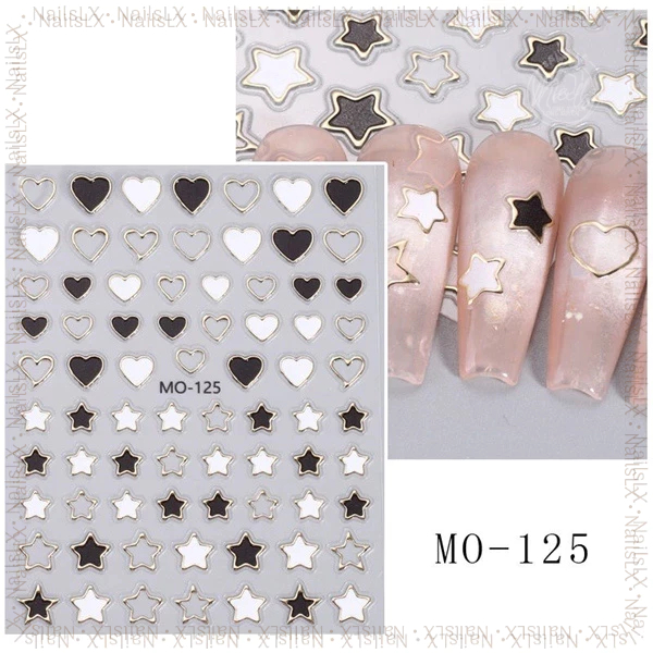 Sticker tim và sao MO-125 (Miếng) dán móng học nail | Shopee Việt Nam