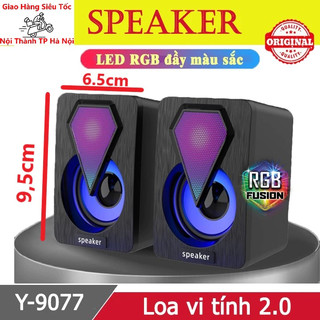Loa máy tính mini 2.0 SPEAKER Y-9077 YST-1046 LED RGB BẢO HÀNH 12 THÁNG giá cực rẻ