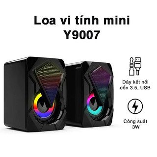 Loa máy tính mini 2.0 SPEAKER Y-9077 YST-1046 LED RGB BẢO HÀNH 12 THÁNG giá cực rẻ