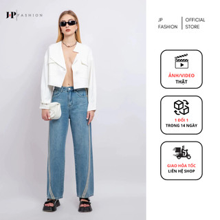 Áo Blazer Croptop JP FASHION Form Lửng Có Độn Vai, Áo Khoác Croptop Nữ Tay Dài Vải Mát Dễ Phối Đồ 10708258