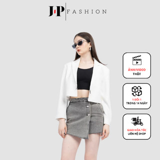 Áo Khoác Croptop Nữ J-P Fashion Hai Lớp, Áo Croptop Blazer Nữ Có Độn Vai Tay Dài Thời Trang Thanh Lịch 11509324