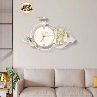 (J5) Đồng hồ họa tiết đàn huơu sang trọng có đèn led đẹp, decor cửa hàng, phòng khách, phòng ngủ, quà tặng đẹp