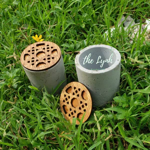 CHẬU/ CỐC NẾN THƠM,Hủ Đựng Bút XI MĂNG, - MIễn Phí Khắc Tên
