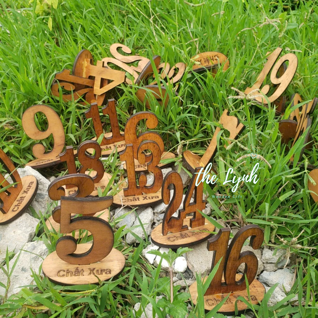 Thẻ số để bàn cà phê - FREE LOGO