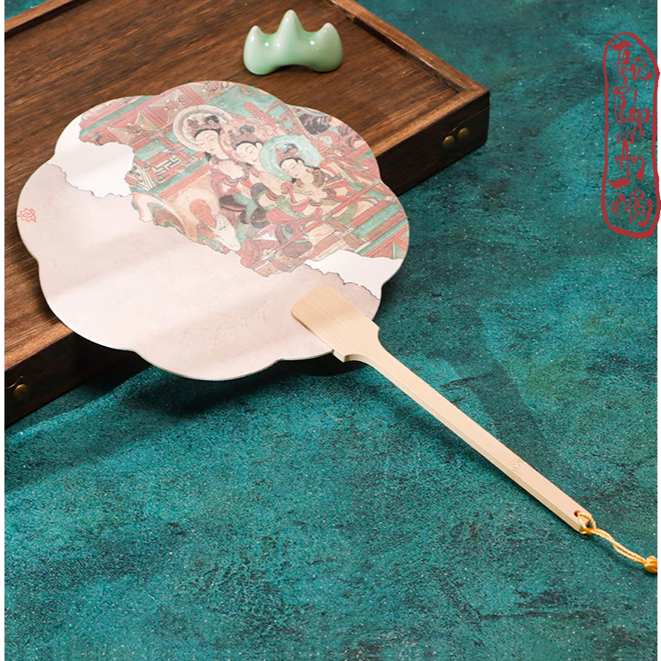 QUẠT GIẤY XUYẾN CHỈ CỔ TRANG TIÊN CẢNH VIẾT CHỮ THƯ PHÁP NGHỆ THUẬT PHỤ KIỆN HÁN PHỤC VIỆT PHỤC CỔ