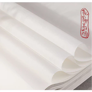 5 Tờ Giấy Xuyến Chỉ Màu Trắng Bán Sinh Bán Thục - Thục Tuyên, Giả Cổ Chuyên Dùng Vẽ Tranh Thủy Mặc Viết Thư Pháp