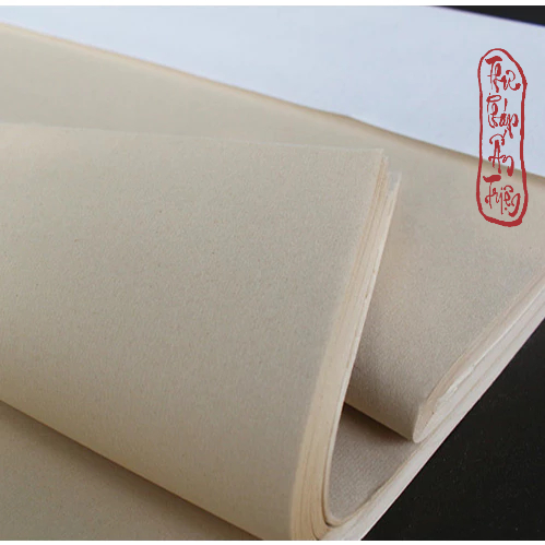 5 Tờ Giấy Xuyến Chỉ Màu Trắng Bán Sinh Bán Thục - Thục Tuyên, Giả Cổ Chuyên Dùng Vẽ Tranh Thủy Mặc Viết Thư Pháp