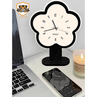 Đồng hồ Popo hình bông hoa để bàn, đồng hồ decor đẹp sáng tạo