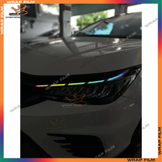 Tem dán đổi màu đèn Honda City 2022-2026 (1 bộ 2 bên) - Decal cao cấp không phai màu không để lại keo