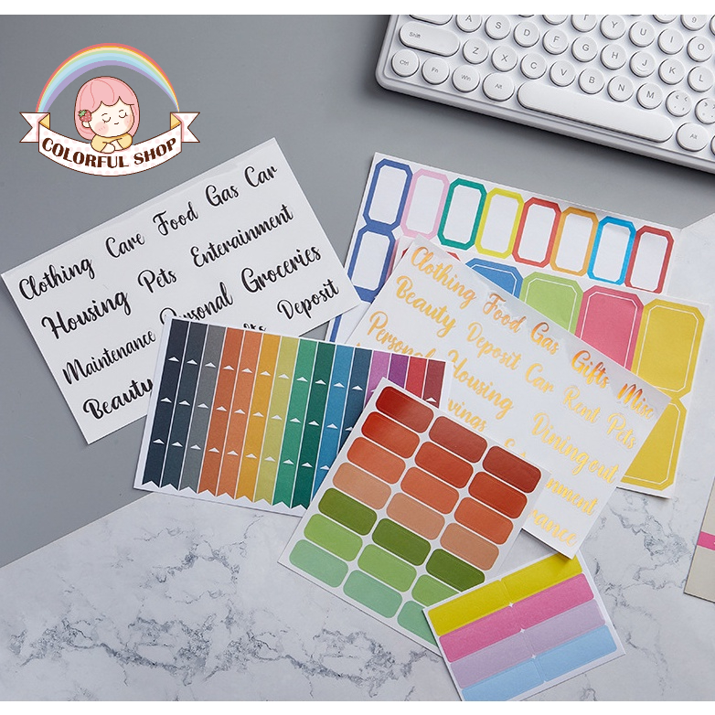 Bộ 2 tờ sticker chữ cái tiếng anh hình dán chữ sticker trang trí gồm 28 ...
