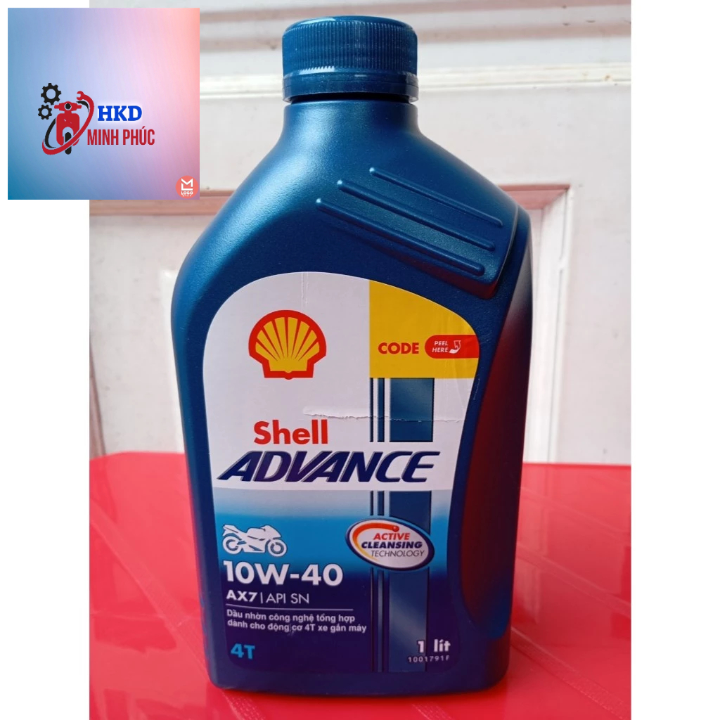 (chính hãng) Dầu nhớt xe số cao cấp Shell Advance AX7 10w40 thể tích ...