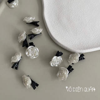 Kẹp Tóc Mái Mini Hoa Trà Trắng Phong Cách Hàn Quốc Thanh Lịch Dễ Thương Dành Cho Nữ
