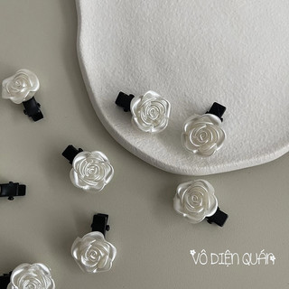 Kẹp Tóc Mái Mini Hoa Trà Trắng Phong Cách Hàn Quốc Thanh Lịch Dễ Thương Dành Cho Nữ