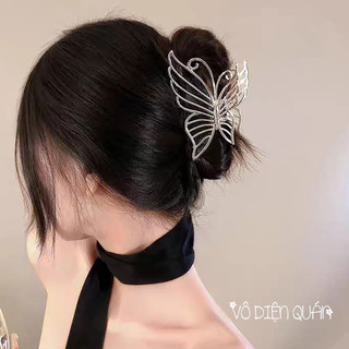 Kẹp càng cua kim loại hồ điệp 4 cánh sang trọng quyến rũ thanh lịch phong cách Hàn Quốc dành cho nữ