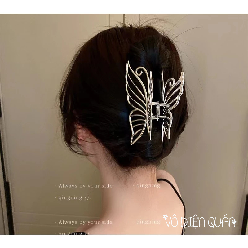 kẹp tóc Kẹp càng cua kim loại hồ điệp 4 cánh sang trọng quyến rũ thanh lịch phong cách Hàn Quốc dành cho nữ giới