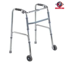 khung tập đi có bánh xe cho người tai biến, người già, người khuyết tật. dụng cụ tập đi hỗ trợ sau tai biến. khung inox.