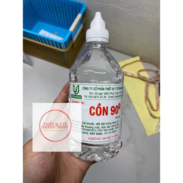 (Hoả tốc ) Cồn y tế 70 , 90 độ sát khuẩn, tiệt trùng vết thương, spa làm đẹp chai 500 ml