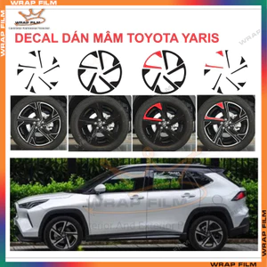 Decal dán mâm Toyota Yaris Cross ( giá bao gồm 5 bánh)