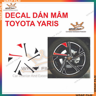 Decal dán mâm Toyota Yaris Cross ( giá bao gồm 5 bánh)