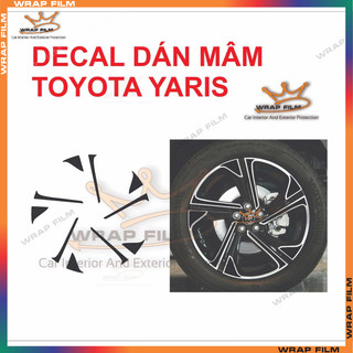 Decal dán mâm Toyota Yaris Cross ( giá bao gồm 5 bánh)