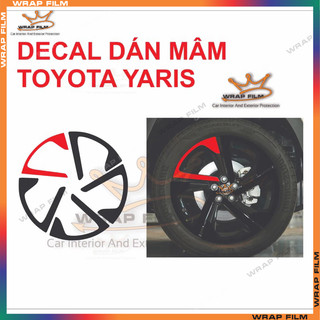 Decal dán mâm Toyota Yaris Cross ( giá bao gồm 5 bánh)