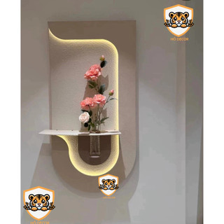 (K12) Tranh treo tường cắm hoa thật trang trí có đèn, tranh decor nhà cửa, cửa hàng, quán spa, cafe sang trọng, đẹp mắt