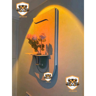 (K12) Tranh treo tường cắm hoa thật trang trí có đèn, tranh decor nhà cửa, cửa hàng, quán spa, cafe sang trọng, đẹp mắt
