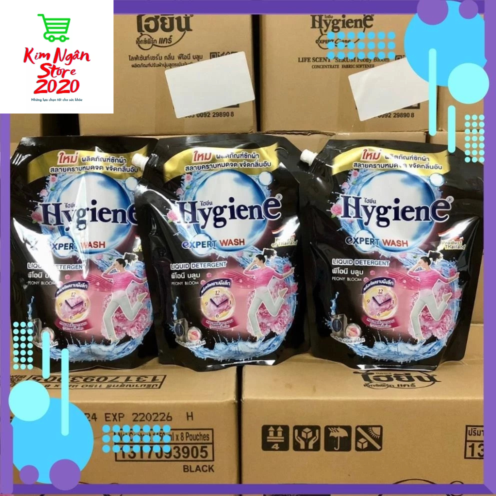 COMBO 2 Túi Nước GIẶT Hygiene Nhập Khẩu Thái Lan 1800ml/ Túi - Sạch Vết Bẩn, Lưu Hương Thơm Ngát