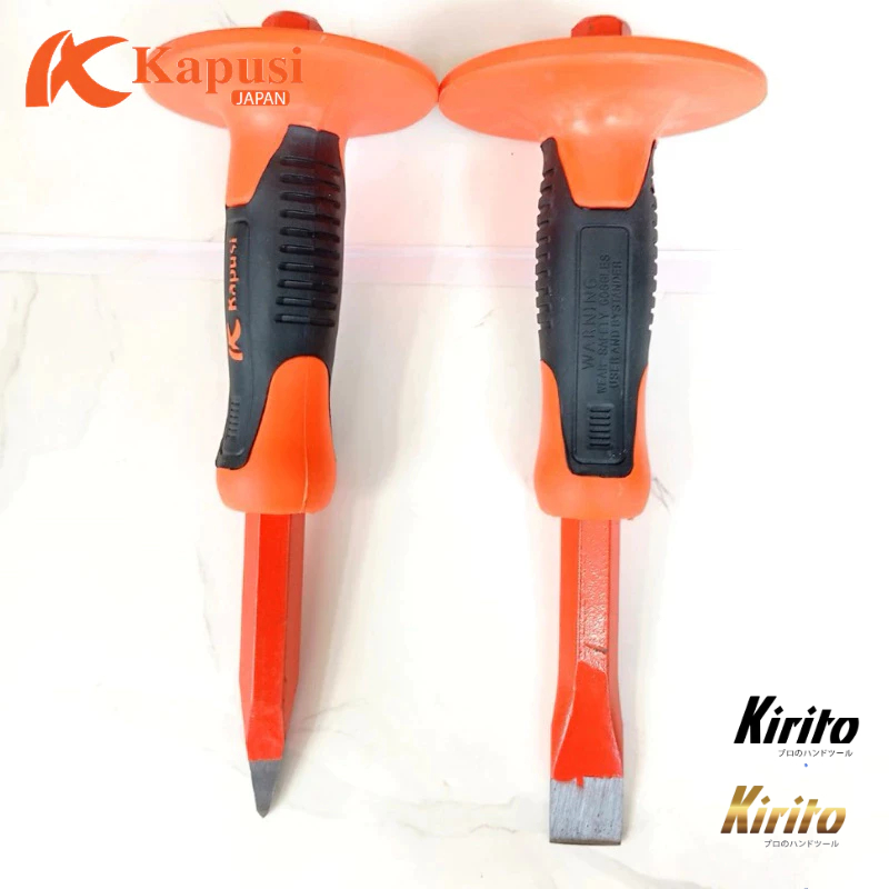 Đục bê tông cầm tay KAPUSI Japan, đầu dẹt và nhọn thép cứng sắc bén