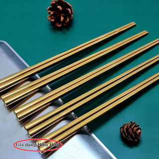 Combo 5 Đôi Đũa Vuông Inox 304 Mạ Titan Inox 304 - Sang Trọng, Bền Bỉ Với Công Nghệ Hiện Đại