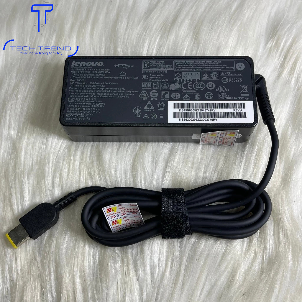 Genuine Lenovo 90W AC Adapter Charger – 20V 4.5A – For T440 T450 T460 T470 T470S T440P