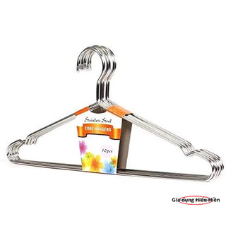 Combo 10 Mắc Áo Inox 304 Thanh Tròn Size Người Lớn Chắc Chắn Giá Trị Bền Vững