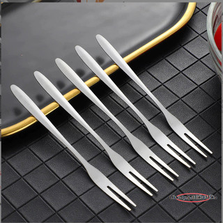 Combo 10 Nĩa Nhỏ 2 Răng Inox 304 - Hoàn Hảo Cho Trái Cây, Bánh và Mứt