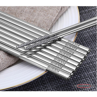 Combo 10 Đôi Đũa Inox 304 Cao Cấp - Đũa Ăn Cơm Chống Trượt, Sang Trọng & Bền Bỉ
