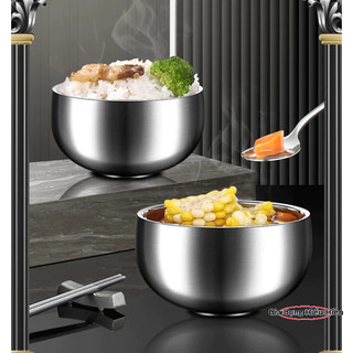 INOX 316L  Bát Ăn Cơm Hai Lớp Cách Nhiệt Chống Bỏng , Bát An Toàn Trẻ Em Người Gìa
