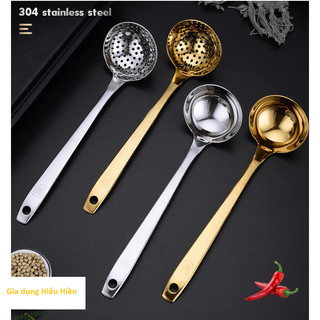 Inox 304 Bộ Múc Canh Dài 27cm Gồm hai chiếc Muôi+Chao Bộ Ăn Lẩu  Sang Trọng
